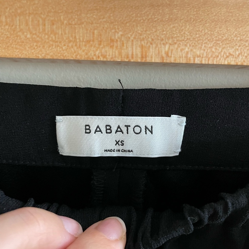 Aritzia Babaton Dexter Pants Black With White Stripe Size XS - Picture 7 of 8